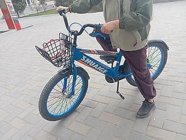 Детский велосипед SHUAIGE, синий. Особенности: - Колеса ~16"
