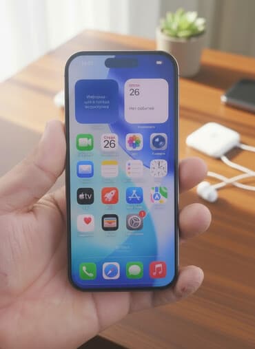 принтер для печати чеков с телефона: IPhone 16 Pro, Б/у, 128 ГБ, Desert Titanium, Чехол, 92 % — 1