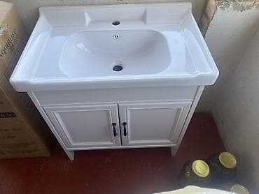 Ремонт и строительство: Тумба для ванны, С раковиной, цвет - Белый — 3
