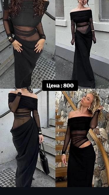 slim patch: Вечернее платье, Коктейльное, Длинная модель, Трикотаж, С рукавами, Корсет, M — 2