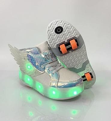 ролики на обувь: Роликовые кроссовки с подсветкой 37р - Тип: кроссовки-трансформеры с — 1