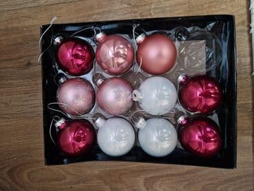 карты к поп: Набор новогодних украшений в единой розово-пудровой гамме. ( елка не — 11