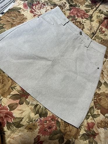 lining flex: Юбка, Модель юбки: Трапеция, Мини, Джинс, По талии — 1