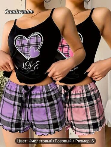 s m: Костюм с шортами, Топ, Юбка-шорты, Made in KG, Полиэстер, S — 3