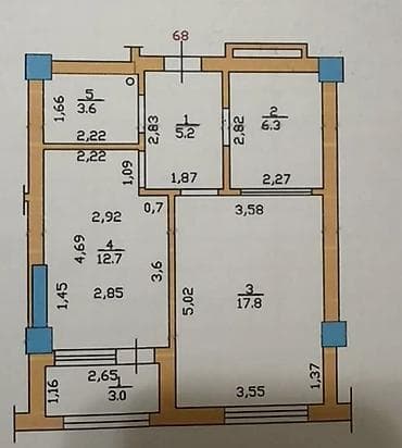 ursa: 1 комната, 48 м², Элитка, 4 этаж, Косметический ремонт — 5