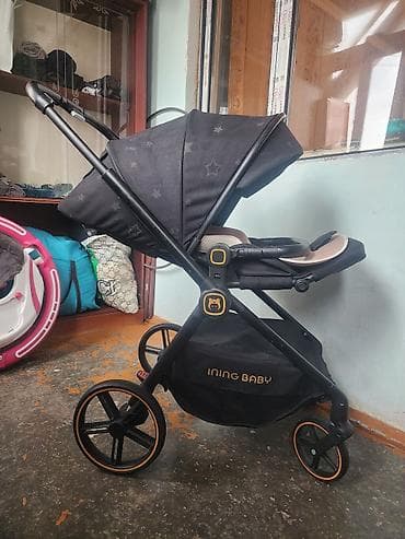 анекс коляски: Коляска, цвет - Черный, Б/у — 1