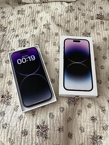 IPhone 14 Pro, Б/у, 256 ГБ, Deep Purple, Коробка, 80 %