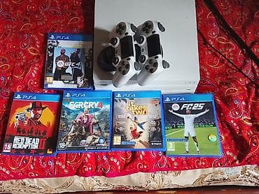red: Игровой комплект PlayStation 4 Slim (белая) Состав: - Консоль Sony — 1