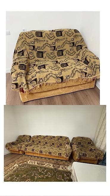 купить два кресла бу: Комплект мягкой мебели, цвет - Бежевый — 1