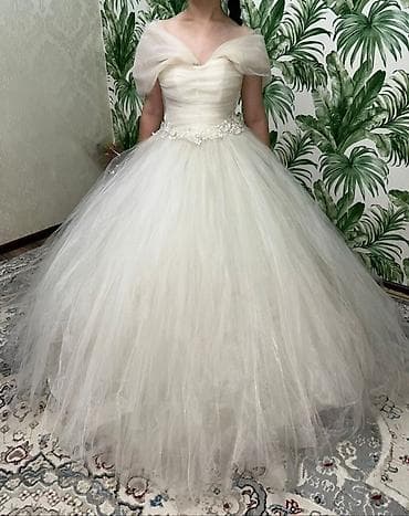 бальный платья: Пышное свадебное платье принцесса - Силуэт: ball gown/пышное, с — 3