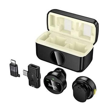 HOCO L22 Wireless Microphone с зарядным кейсом — компактная — 1