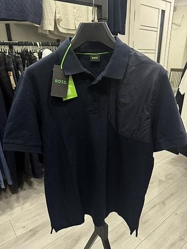 Рубашки: Мужская рубашка, L, 2XL, S, Boss, Новый, цвет - Синий, Самовывоз — 1