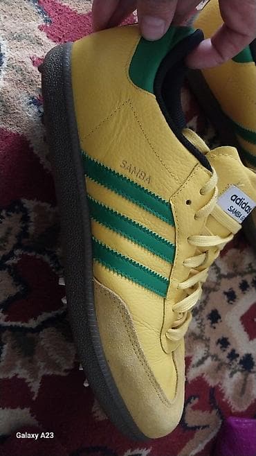 Спорттук бут кийим: Adidas Samba – яркие кроссовки/футзалки в расцветке под Бразилию. - — 3