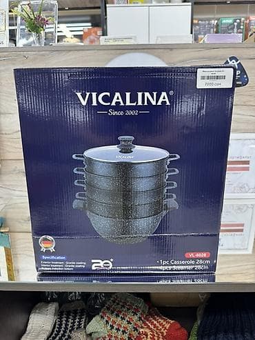 поровое: Многоярусная пароварка-кастрюля Vicalina VL-6028, 28 см - Комплект: 1 — 1