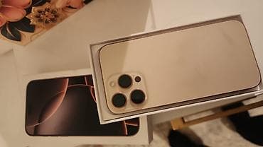 IPhone 16 Pro Max, Б/у, 256 ГБ, Desert Titanium, Коробка, 100 %