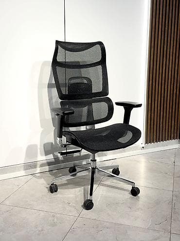 office table: Офисное кресло, Новый, С колесиками, цвет - Черный, Бесплатная доставка — 1