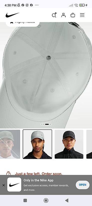 tech flece: Головные уборы, Nike, Новый, цвет - Серый, Самовывоз — 6