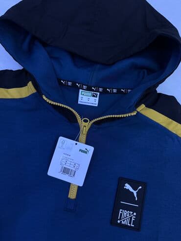 толстовки puma: Мужская толстовка, M, Puma, Новый, цвет - Синий, Самовывоз — 2