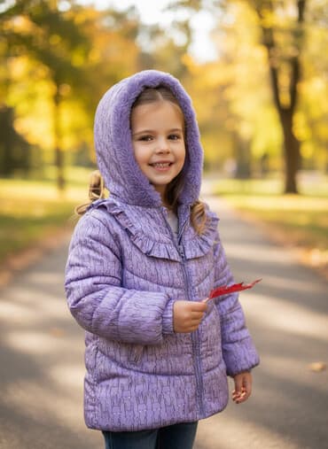 Продаю куртку зима Цвет фиолетовый Для девочки 4-6 лет Подклад