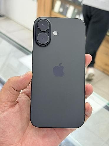iphone kg: IPhone 16, Б/у, 128 ГБ, Черный, Защитное стекло, Чехол, 92 % — 5