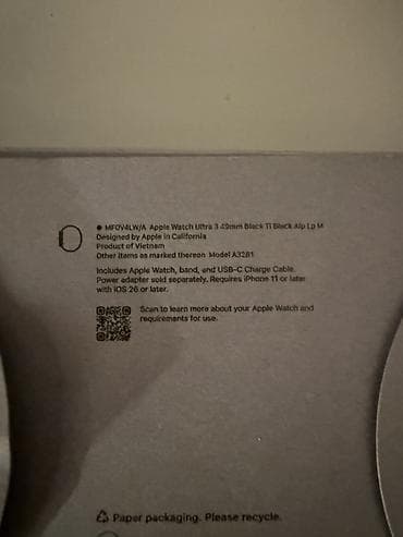 hk 9 pro: Apple Watch Ultra 3, модель A3281, размер 49 мм. Черный титановый — 2