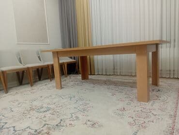 стеклянный обеденный стол: Стол для зала, Не раскладной, Прямоугольный — 2