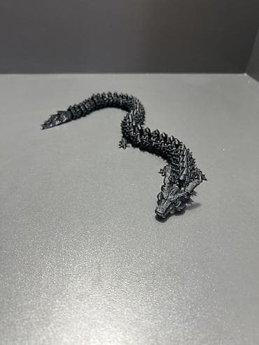 Брелоки: Гибкие 3D‑печатные драконы/антистресс - Комплект ярких фигурок — 8