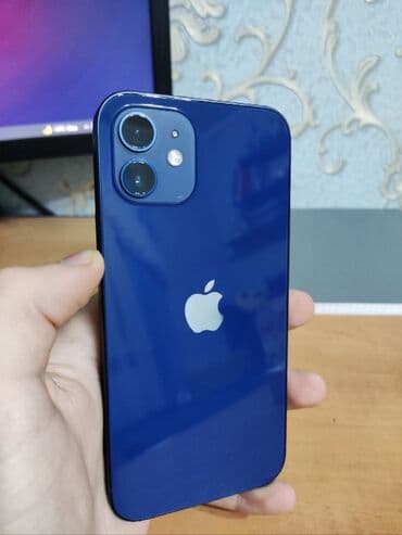 купить процессор: IPhone 12, Б/у, 128 ГБ, Синий, Защитное стекло, Чехол, Коробка, 75 % — 2