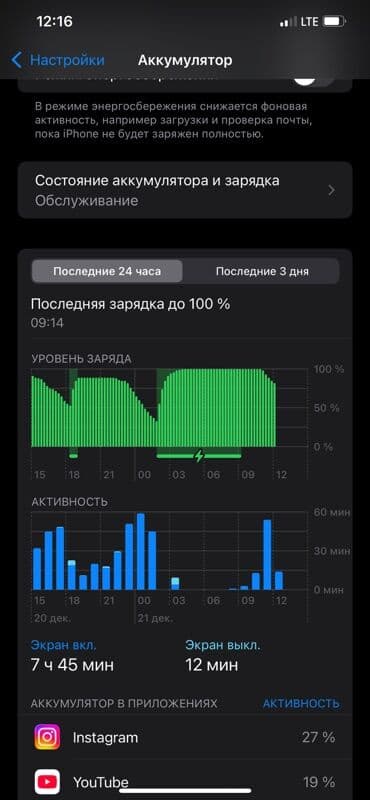 IPhone 12 Pro Max, Б/у, 128 ГБ, Зарядное устройство, 79 %