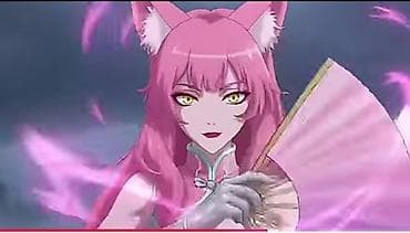 kyz kartinka: Аниме-постер/принт с персонажем в стиле аниме: розовые длинные волосы — 2