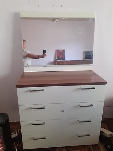 гостинная: Спальный гарнитур, Комод, ДСП, цвет - Белый — 2