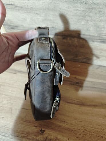 Другие комплектующие: Барсетка, Материал: Натуральная кожа, Новый — 4