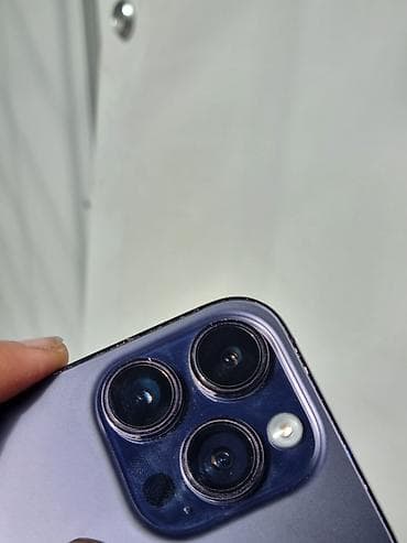 IPhone 14 Pro, Б/у, 256 ГБ, Matte Midnight Green, Защитное стекло, Чехол, Коробка, 95 %