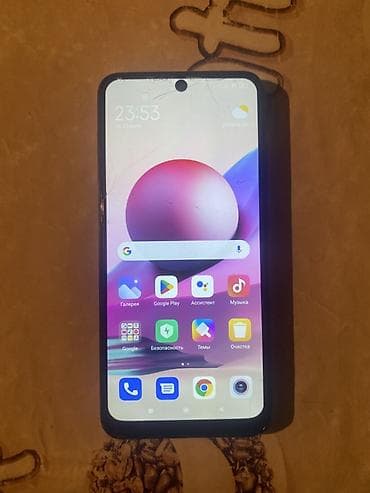 кулер на телефон: Redmi, Redmi Note 10, Б/у, 128 ГБ, цвет - Черный, 2 SIM — 2