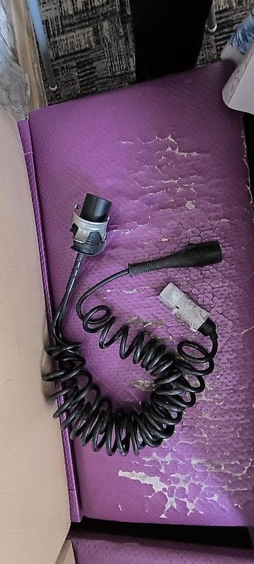 мото зарядка: Кабель АБС. Пистолет продувка - Спиральный провод черного цвета — 2