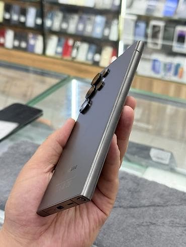 Техника жана электроника: Samsung Galaxy S24 Ultra, Колдонулган, 256 ГБ, түсү - Боз, 2 SIM — 3