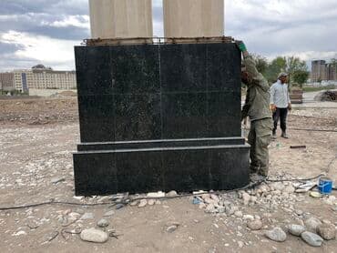 тумба из гранита: Сары-таш -гранит чёрный балясины-тумба-перила -все виды камня в — 8