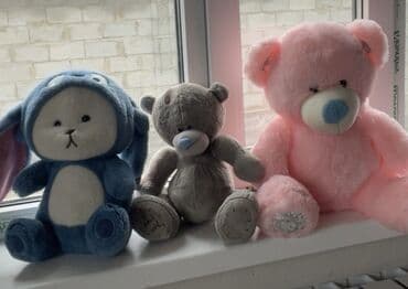 игрушечные мотоциклы: Мягкие игрушки — набор из 3 плюшевых друзей: - Голубой зайчик с — 1