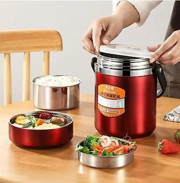 кастрюля кыргызча: Г.Ош. Термос для еды, 12часов держит тепло, 1,6литр, новый — 3