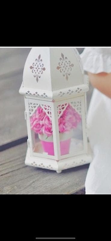 Шамдар жана шамдалдар: Декоративный фонарь в винтажном стиле. - Материал: металл с резными — 1