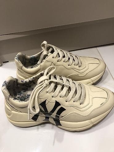 Ботинки: Мужские кроссовки, 37, Gucci, Б/у, цвет - Бежевый, Самовывоз — 3