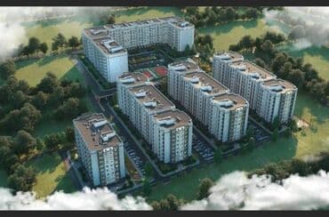 квартира ош 1 комната: 3 комнаты, 84 м², Элитка, 8 этаж, ПСО (под самоотделку) — 3