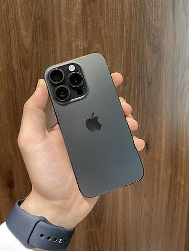 IPhone 15 Pro, Б/у, 256 ГБ, Черный, Защитное стекло, Чехол, 95 %