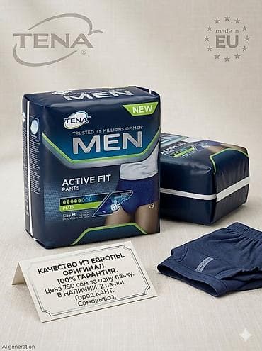 мастер спорт: Мужские впитывающие трусы-подгузники TENA Men Active Fit (Размер — 1