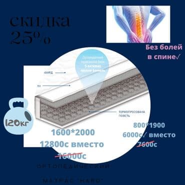 матрасы на кровать 180х200: Боннель купить в компании "Жакшы Жат" то они будут долго выдерживать — 1