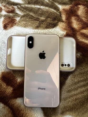липучка на телефон: IPhone Xs, Б/у, 64 ГБ, Золотой, Чехол, 75 % — 3
