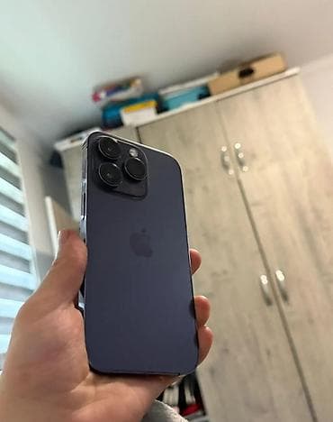 IPhone 14 Pro, Б/у, 256 ГБ, Deep Purple, Чехол, 78 %