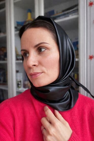 шарфик: Шарф, Новый, Женские, цвет - Черный — 3