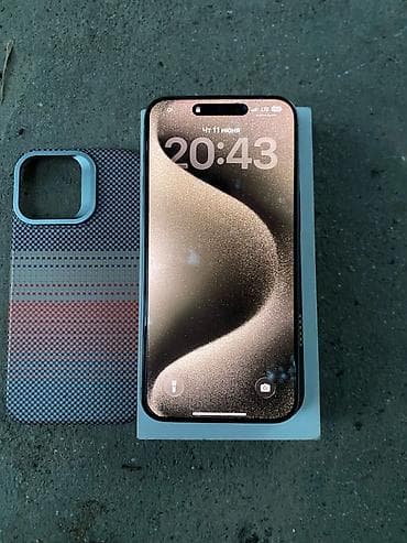aiphone 11 pro: IPhone 15 Pro Max, Б/у, 256 ГБ, Natural Titanium, Зарядное устройство, Защитное стекло, Чехол, 82 % — 3