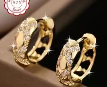 Прокат одежды: Серебряные серьги, Проба 925, Женские, Новый — 4